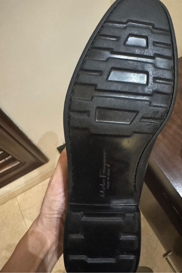 Salvatore Ferragamo Black Leather Moccasin UK 6