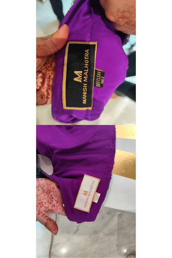 Manish Malhotra Multicolor Draped Saree