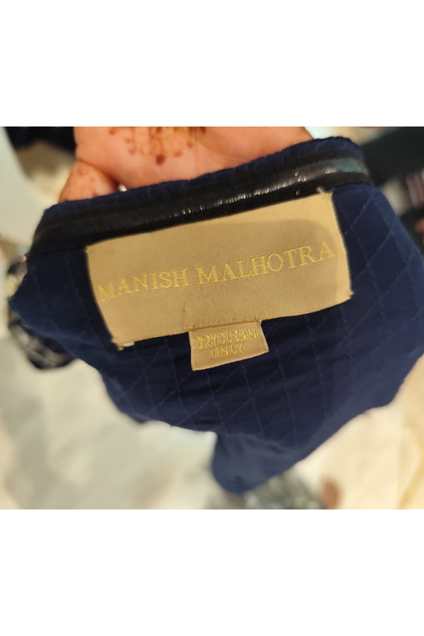 Manish Malhotra Midnight Blue Embellished Lehenga Set