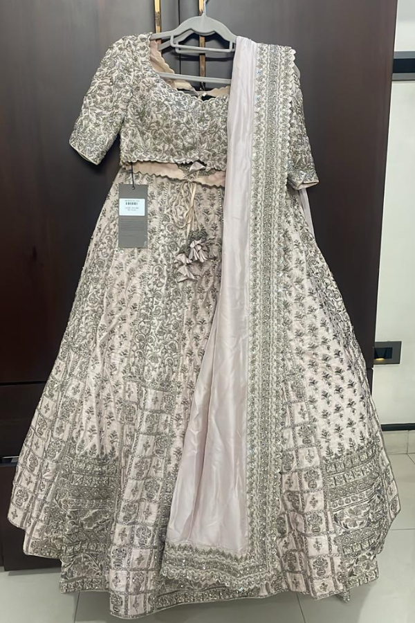 Mrunalini Rao Hand-Embroidered Lehenga Set
