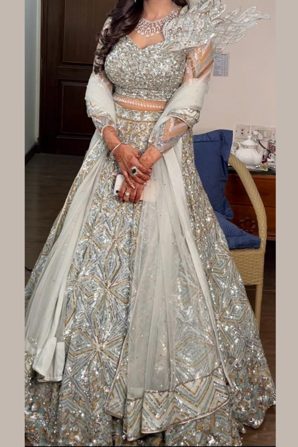 Suneet Varma Embellished Geometric Lehenga Set