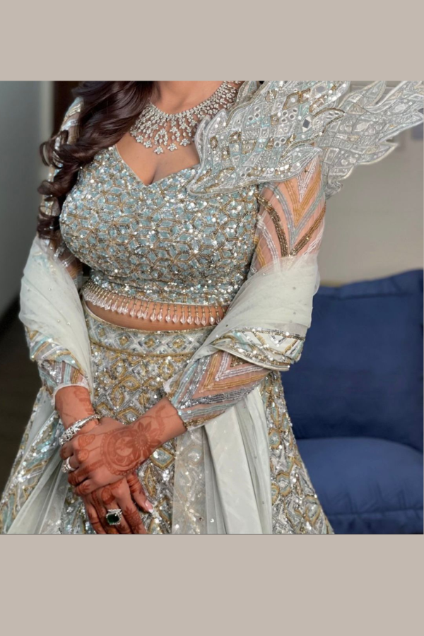 Suneet Varma Embellished Geometric Lehenga Set