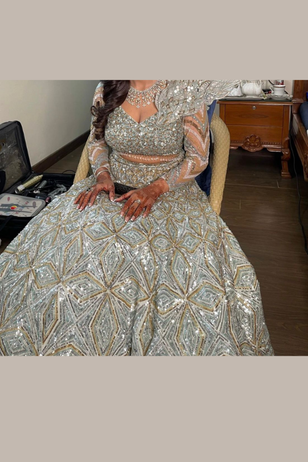 Suneet Varma Embellished Geometric Lehenga Set