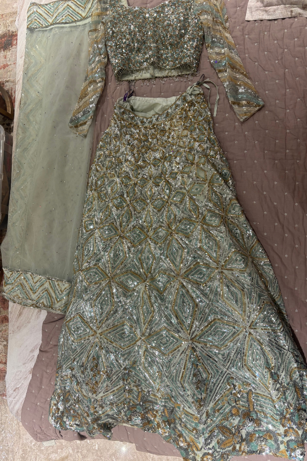 Suneet Varma Embellished Geometric Lehenga Set