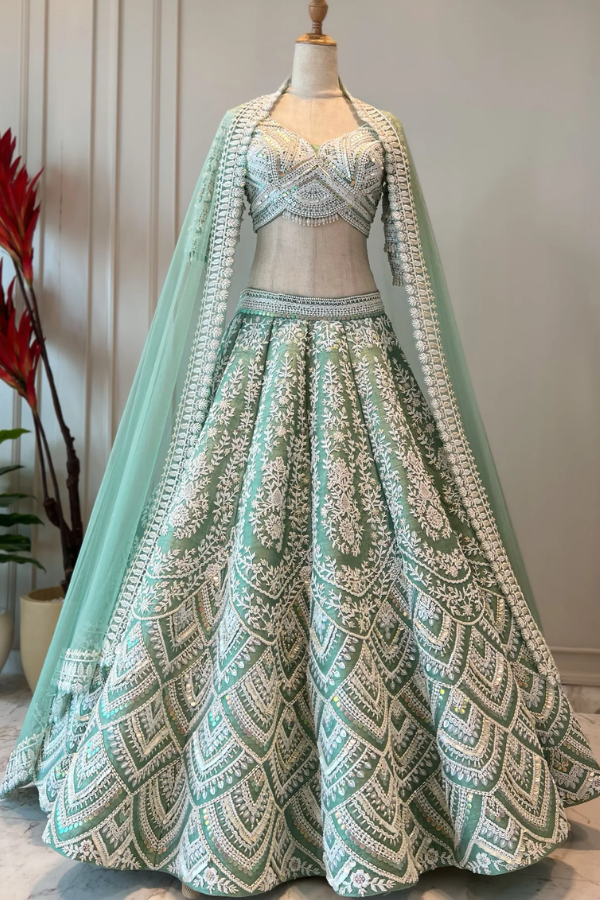 Rianta's Sage Green Ariel Lehenga Set