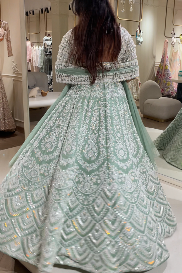 Rianta's Sage Green Ariel Lehenga Set
