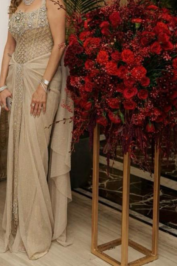 Shantanu & Nikhil Draped Embellished Gown