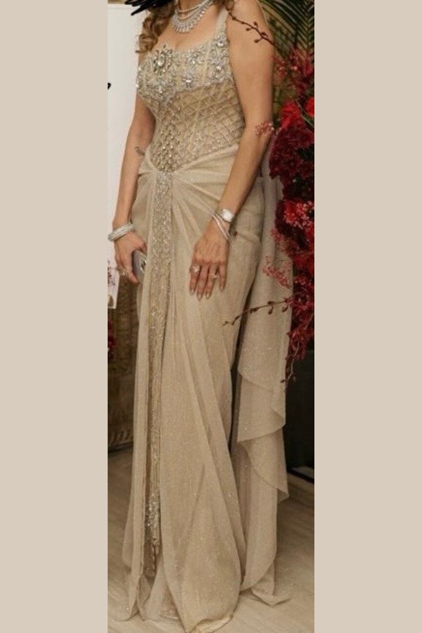 Shantanu & Nikhil Draped Embellished Gown