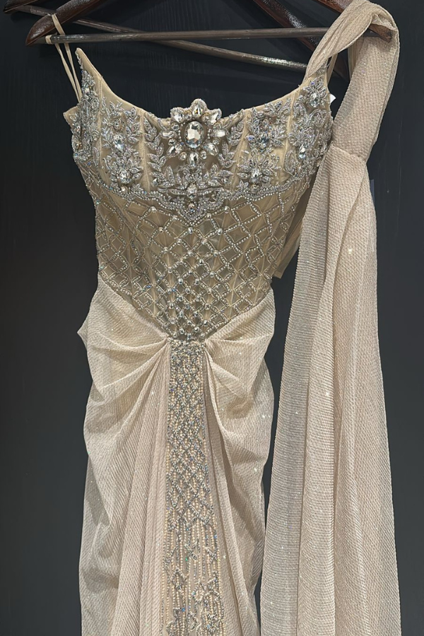 Shantanu & Nikhil Draped Embellished Gown