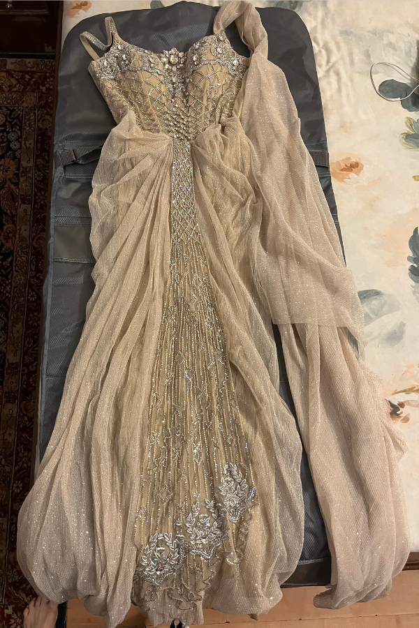 Shantanu & Nikhil Draped Embellished Gown