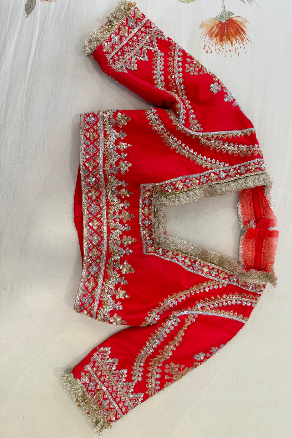 Manish Malhotra Scarlet Red Bridal Lehenga Set