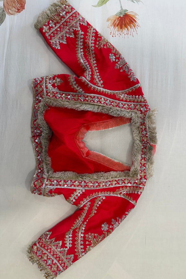 Manish Malhotra Scarlet Red Bridal Lehenga Set