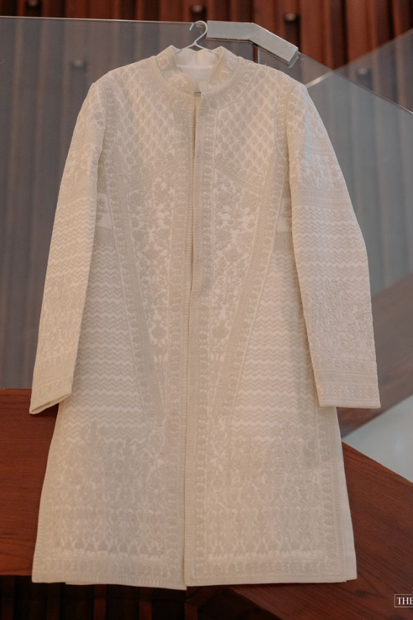 Rohit Bal Ivory Embroidered Sherwani Set