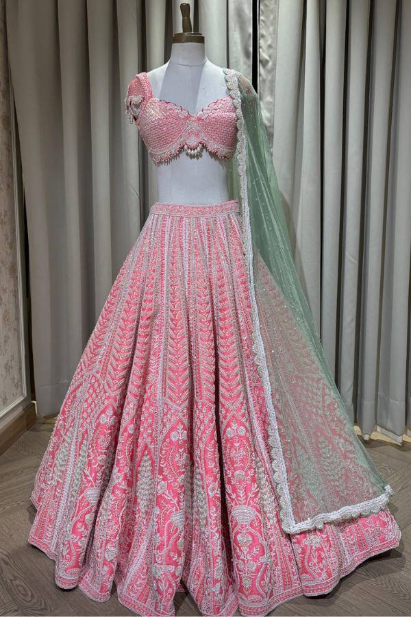 Rianta’s Pink Embroidered Lehenga Set