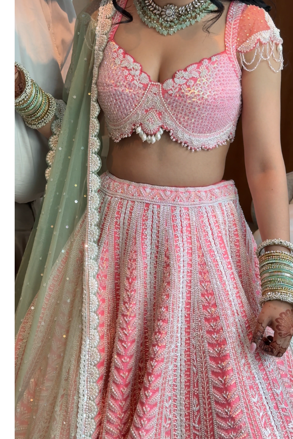 Rianta’s Pink Embroidered Lehenga Set