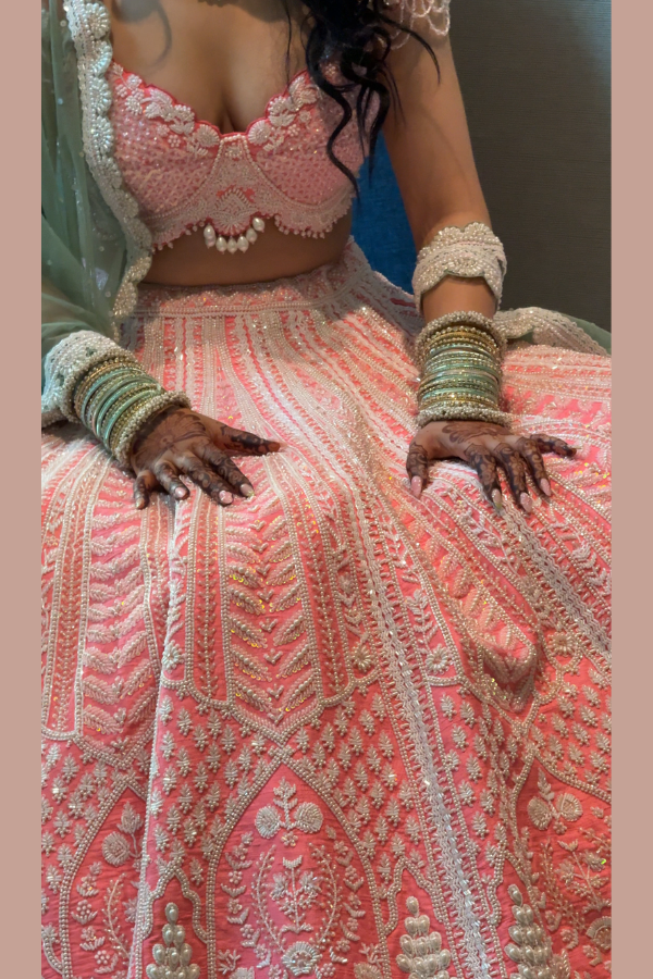 Rianta’s Pink Embroidered Lehenga Set