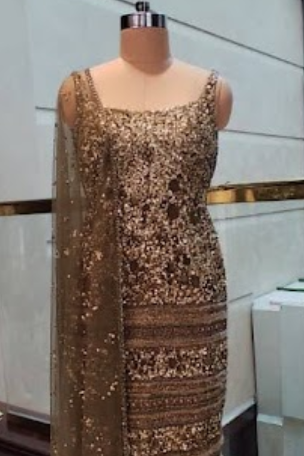 Sabyasachi Gold Embellished Suit Set