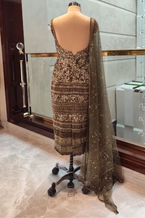 Sabyasachi Gold Embellished Suit Set