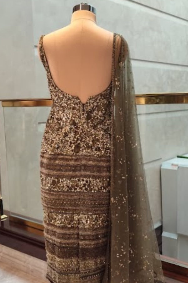 Sabyasachi Gold Embellished Suit Set