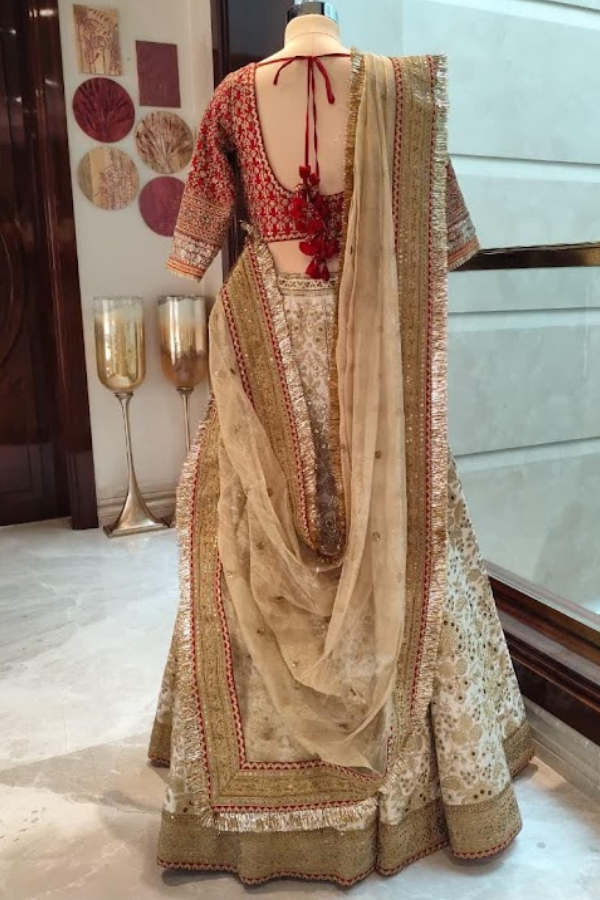 Sabyasachi Red & Gold Heritage Lehenga Set
