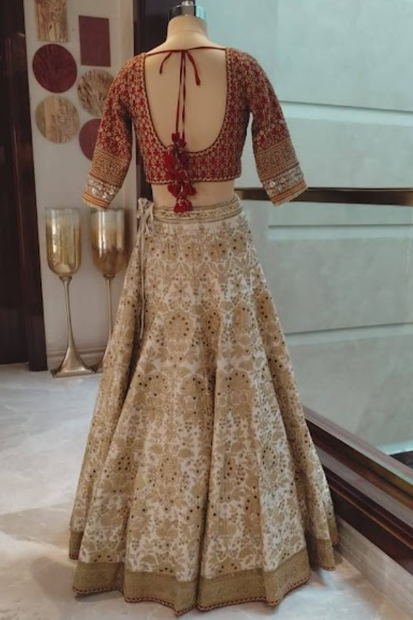 Sabyasachi Red & Gold Heritage Lehenga Set