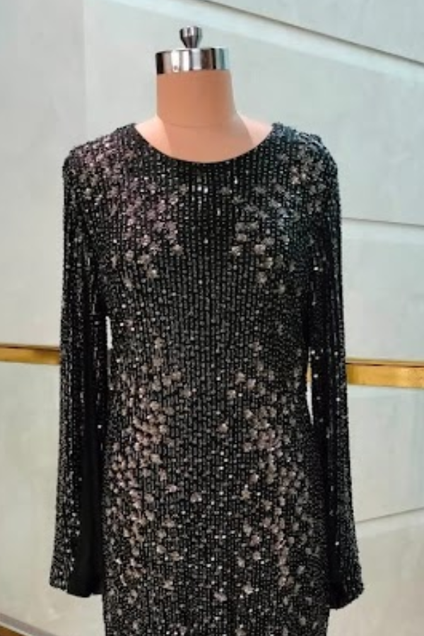 Rohit Gandhi Rahul Khanna Black Embellished Dress