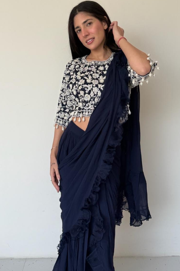 Devika Bhayana Draped Saree Set