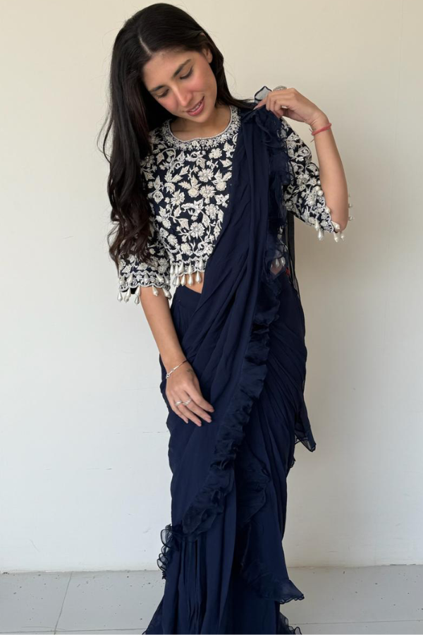 Devika Bhayana Draped Saree Set
