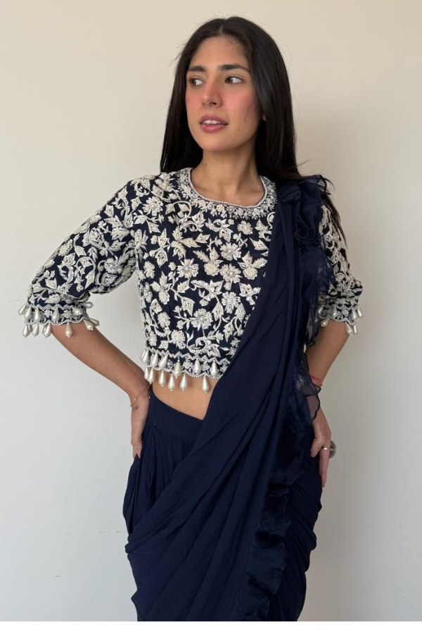 Devika Bhayana Draped Saree Set