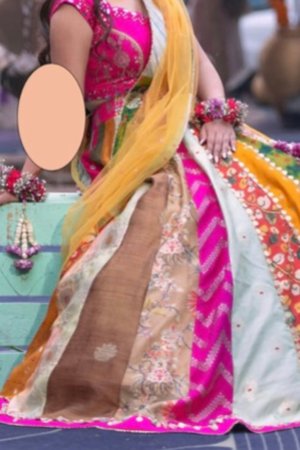 Liz Paul Multicolour Lehenga Set