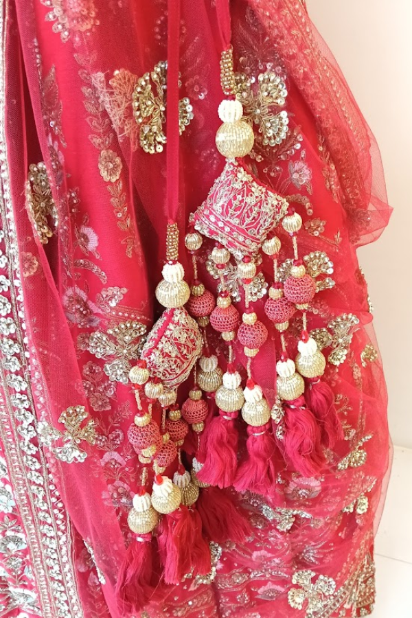 Kalighata Red Bridal Lehenga Set