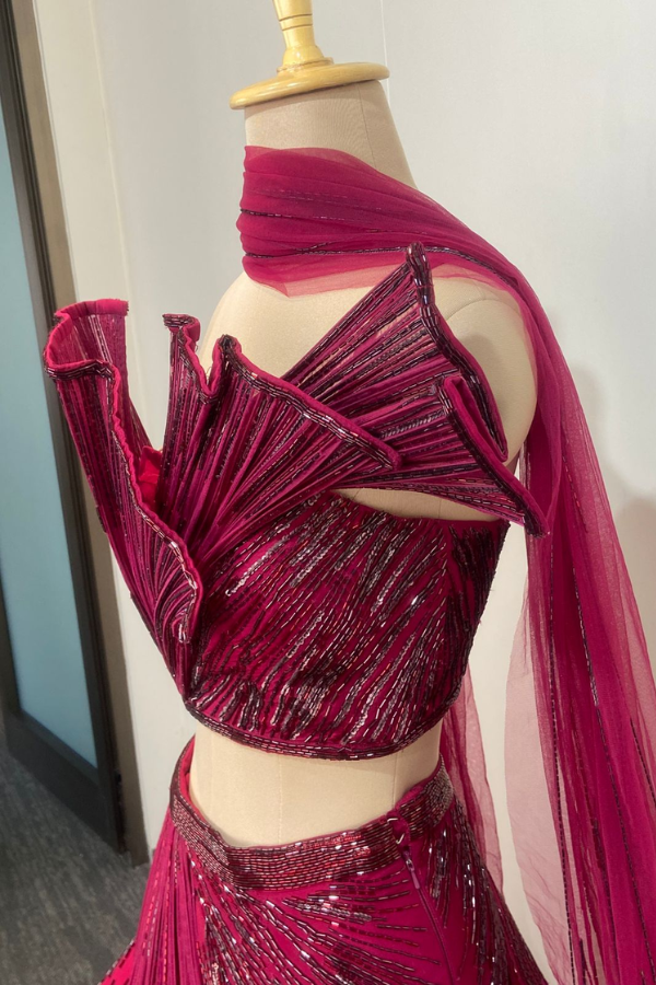 Gaurav Gupta Sculpted Lehenga Set