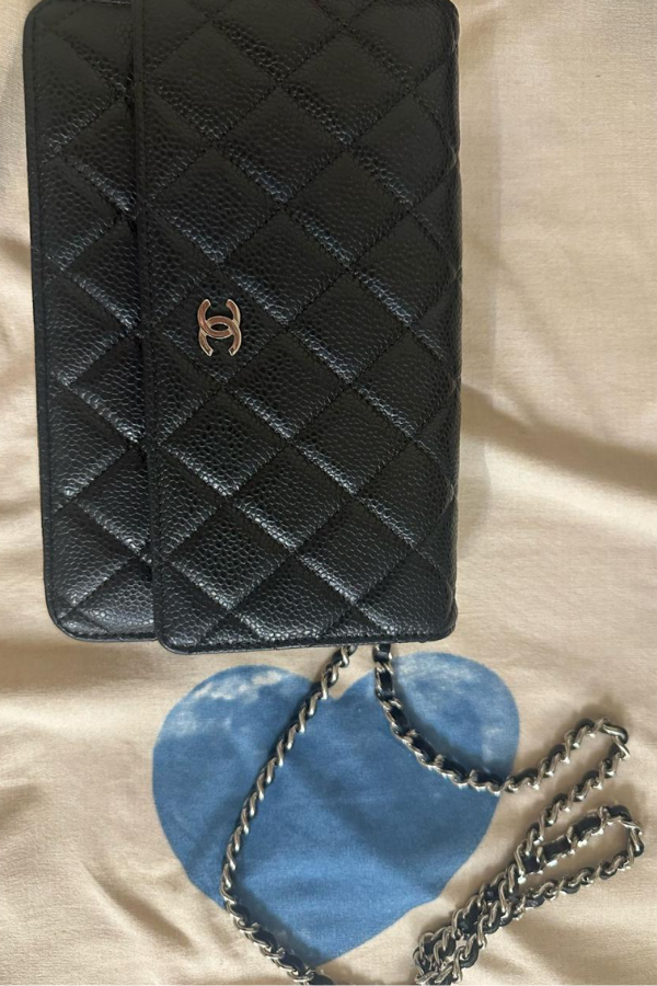 Chanel Black Caviar Small Leather Shoulder Bag