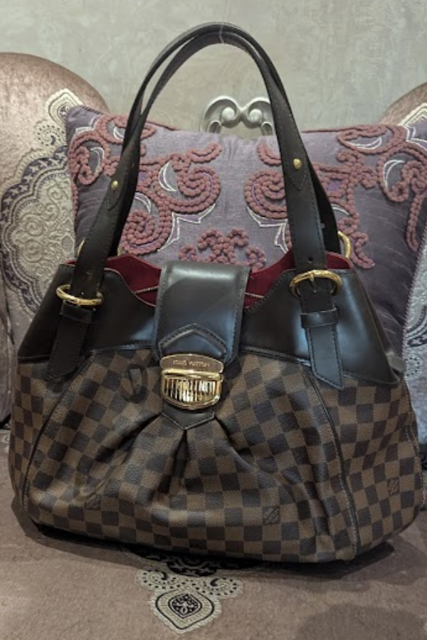 Louis Vuitton Damier Ebene Canvas Sistina PM Bag