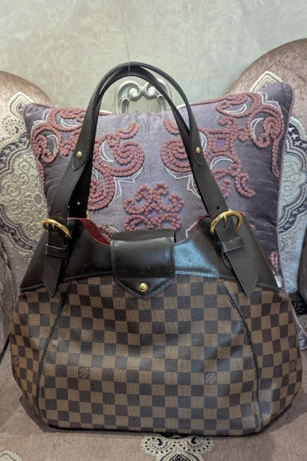 Louis Vuitton Damier Ebene Canvas Sistina PM Bag