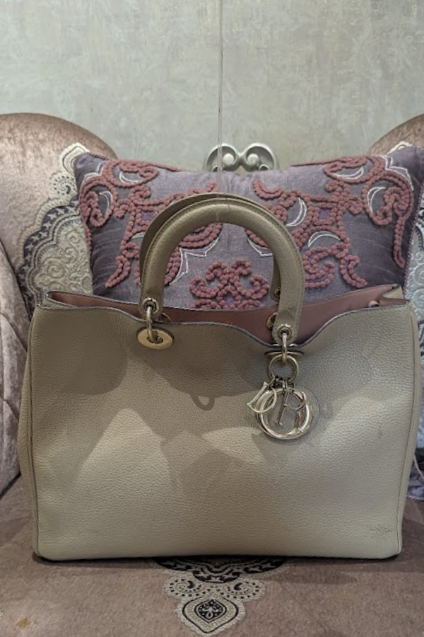 Christian Dior Leather Medium Diorissimo Shopper Tote