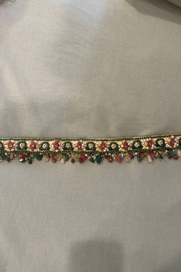 Ridhi Mehra Ruffled Pre-Draped Saree with Embellished Belt