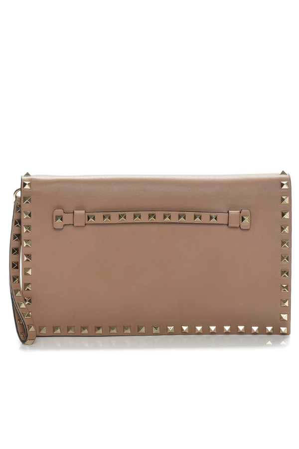 Valentino Garavani Rockstud leather wristlet clutch