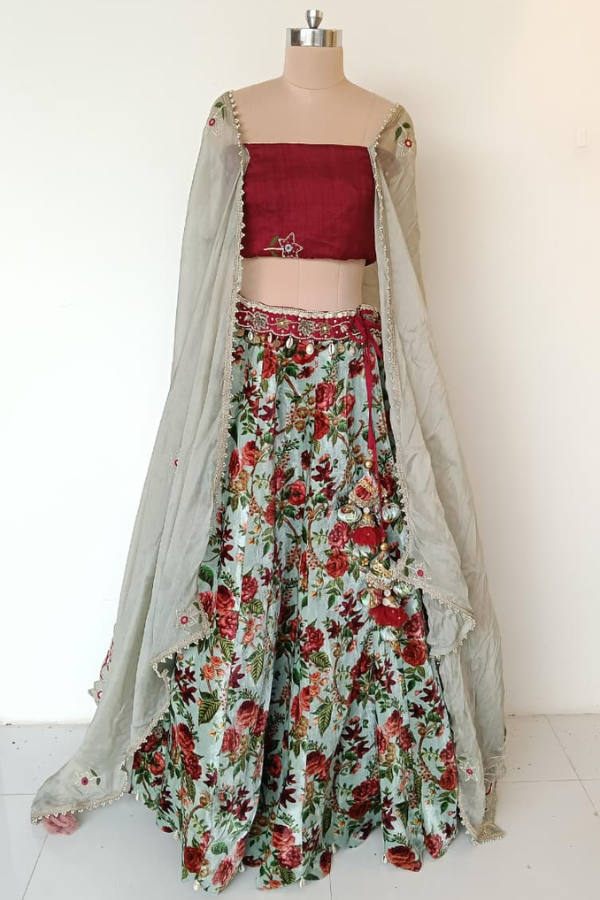 Gazal Gupta Floral Print Lehenga Set