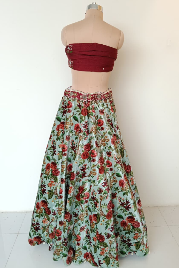 Gazal Gupta Floral Print Lehenga Set