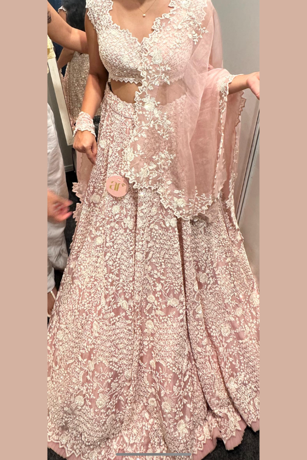 Anushree Reddy Leh Sierra Blush Pink Lehenga Set