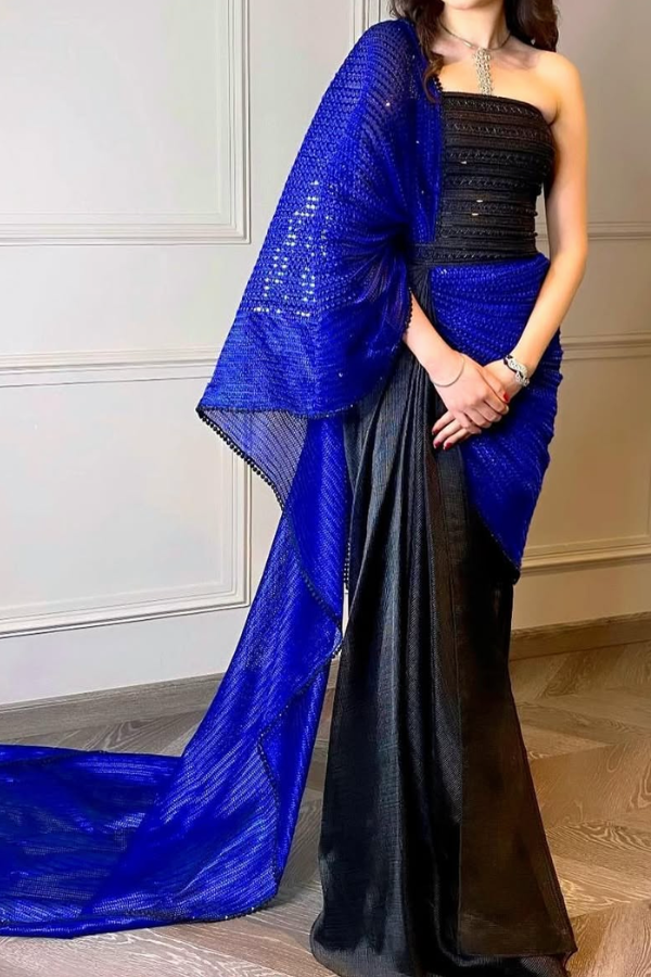 Amit Aggarwal Sculpted Saree Gown