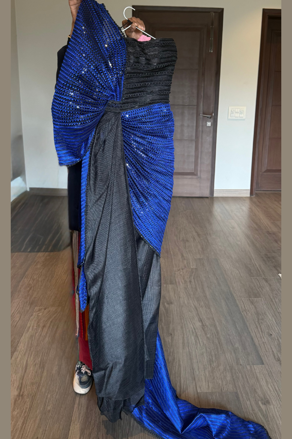 Amit Aggarwal Sculpted Saree Gown