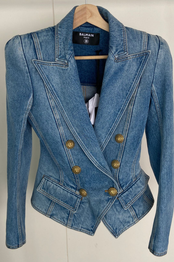 Balmain 6 Button Denim Blazer