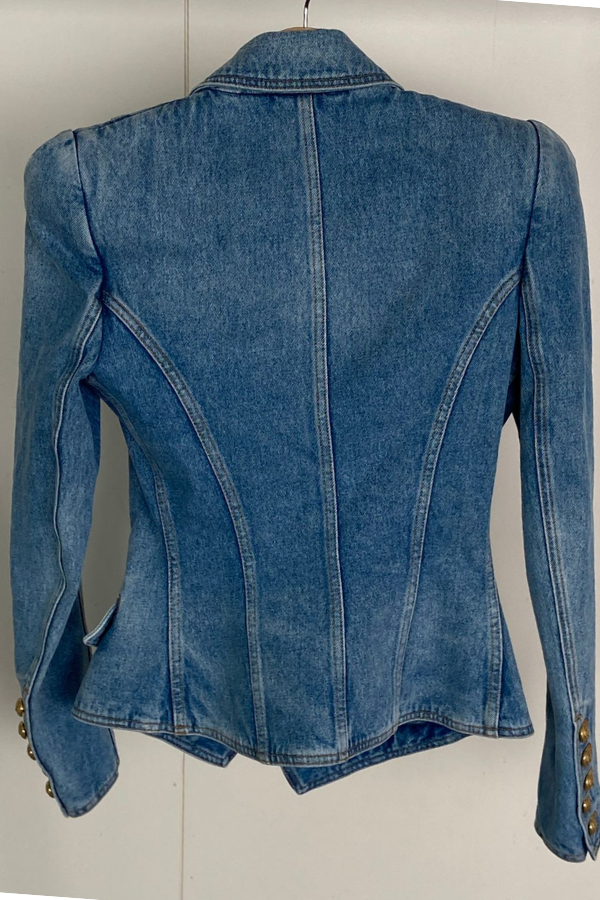 Balmain 6 Button Denim Blazer
