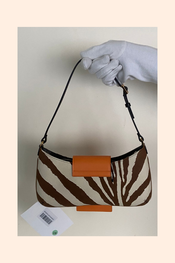 Jacquemus Le Bisou zebra-print leather shoulder bag