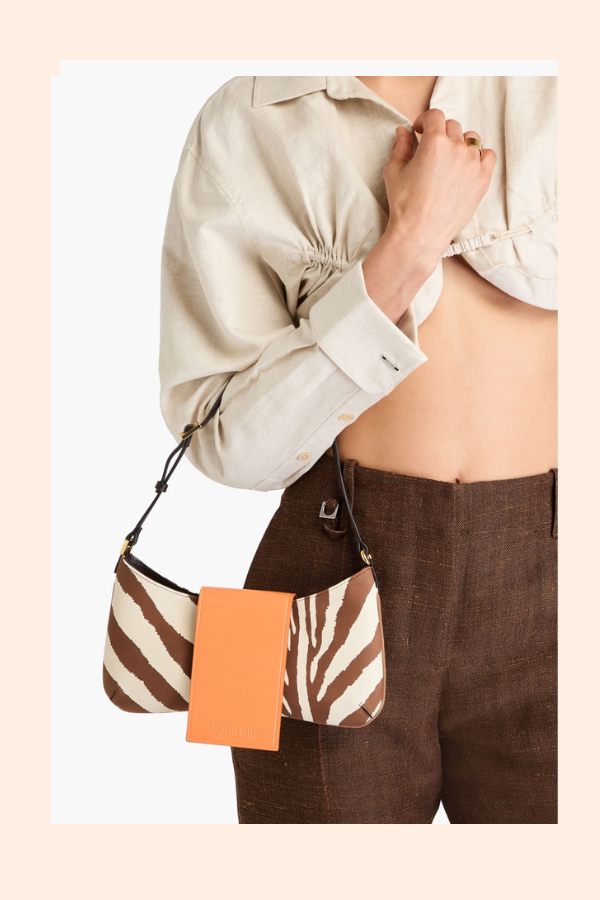 Jacquemus Le Bisou zebra-print leather shoulder bag