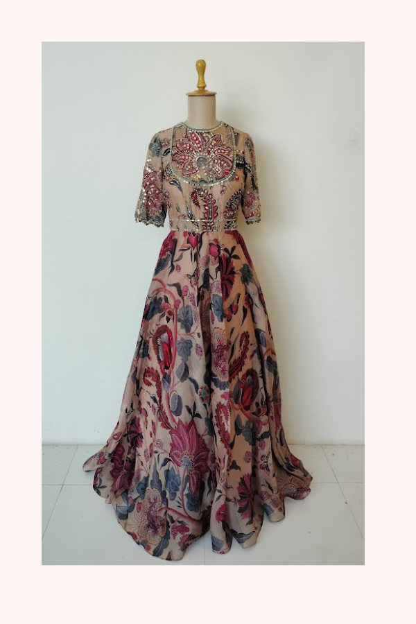 Mahima Mahajan Floral Embellished Anarkali Set