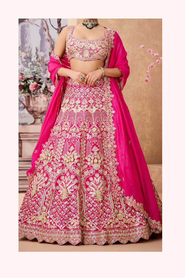 Aneesh Aggarwal Gota Patti Embroidered Lehenga Set