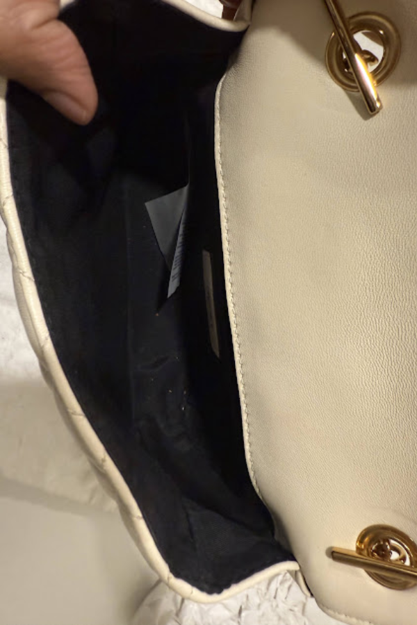 Versace White Quilted Leather La Medusa Chain Crossbody Bag